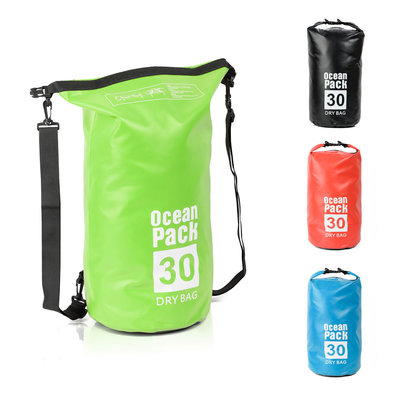 Decopatent Waterdichte Tas Ocean Pack 30L - Waterproof Dry Bag Sack - Schoudertas Droogtas 100% Waterdicht - Survival Outdoor Drybag Rugzak - Survival Bag plunjezak - Outdoor Tas - Reistas - Boottas - Zeiltas - Drybags 30 Liter - Kleur: GROEN - Decopatent®