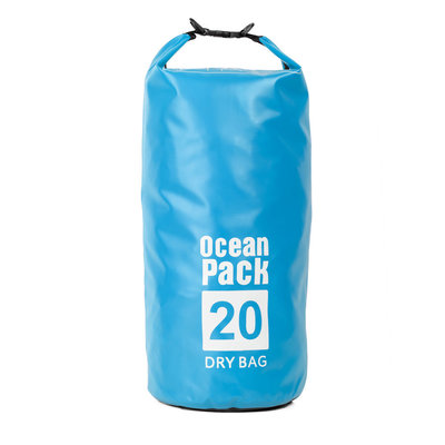 Decopatent Waterdichte Tas Ocean Pack 20L - Waterproof Dry Bag Sack - Schoudertas Droogtas 100% Waterdicht - Survival Outdoor Drybag Rugzak - Survival Bag plunjezak - Outdoor Tas - Reistas - Boottas - Zeiltas - Drybags 20 Liter - Kleur: BLAUW - Decopatent®