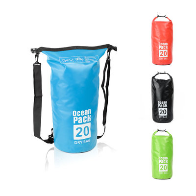 Decopatent Waterdichte Tas Ocean Pack 20L - Waterproof Dry Bag Sack - Schoudertas Droogtas 100% Waterdicht - Survival Outdoor Drybag Rugzak - Survival Bag plunjezak - Outdoor Tas - Reistas - Boottas - Zeiltas - Drybags 20 Liter - Kleur: BLAUW - Decopatent®