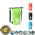 Decopatent Waterdichte Tas Ocean Pack 20L - Waterproof Dry Bag Sack - Schoudertas Droogtas 100% Waterdicht - Survival Outdoor Drybag Rugzak - Survival Bag plunjezak - Outdoor Tas - Reistas - Boottas - Zeiltas - Drybags 20 Liter - Kleur: GROEN - Decopatent®