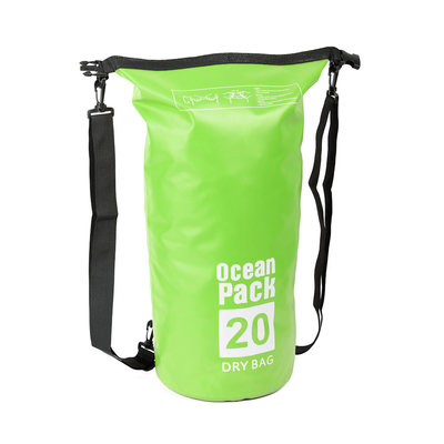 Decopatent Waterdichte Tas Ocean Pack 20L - Waterproof Dry Bag Sack - Schoudertas Droogtas 100% Waterdicht - Survival Outdoor Drybag Rugzak - Survival Bag plunjezak - Outdoor Tas - Reistas - Boottas - Zeiltas - Drybags 20 Liter - Kleur: GROEN - Decopatent®
