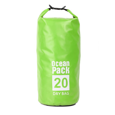 Decopatent Waterdichte Tas Ocean Pack 20L - Waterproof Dry Bag Sack - Schoudertas Droogtas 100% Waterdicht - Survival Outdoor Drybag Rugzak - Survival Bag plunjezak - Outdoor Tas - Reistas - Boottas - Zeiltas - Drybags 20 Liter - Kleur: GROEN - Decopatent®