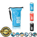 Decopatent Waterdichte Tas Ocean Pack 15L - Waterproof Dry Bag Sack - Schoudertas Droogtas 100% Waterdicht - Survival Outdoor Drybag Rugzak - Survival Bag plunjezak - Outdoor Tas - Reistas - Boottas - Zeiltas - Drybags 15 Liter - Kleur: BLAUW - Decopatent®