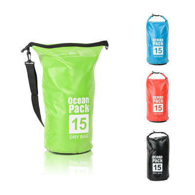 Decopatent Waterdichte Tas Ocean Pack 15L - Waterproof Dry Bag Sack - Schoudertas Droogtas 100% Waterdicht - Survival Outdoor Drybag Rugzak - Survival Bag plunjezak - Outdoor Tas - Reistas - Boottas - Zeiltas - Drybags 15 Liter - Kleur: GROEN - Decopatent®