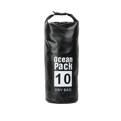 Decopatent Waterdichte Tas Ocean Pack 10L - Waterproof Dry Bag Sack - Schoudertas Droogtas 100% Waterdicht - Survival Outdoor Drybag Rugzak - Survival Bag plunjezak - Outdoor Tas - Reistas - Boottas - Zeiltas - Drybags 10 Liter - Kleur: ZWART - Decopatent®