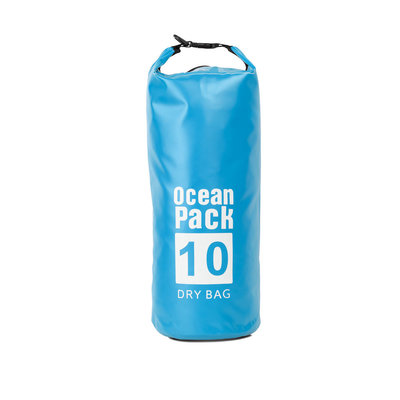 Decopatent Waterdichte Tas Ocean Pack 10L - Waterproof Dry Bag Sack - Schoudertas Droogtas 100% Waterdicht - Survival Outdoor Drybag Rugzak - Survival Bag plunjezak - Outdoor Tas - Reistas - Boottas - Zeiltas - Drybags 10 Liter - Kleur: BLAUW - Decopatent®