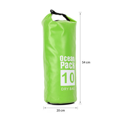 Decopatent Waterdichte Tas Ocean Pack 10L - Waterproof Dry Bag Sack - Schoudertas Droogtas 100% Waterdicht - Survival Outdoor Drybag Rugzak - Survival Bag plunjezak - Outdoor Tas - Reistas - Boottas - Zeiltas - Drybags 10 Liter - Kleur: GROEN - Decopatent®