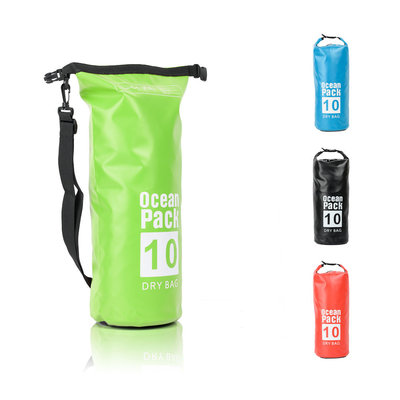 Decopatent Waterdichte Tas Ocean Pack 10L - Waterproof Dry Bag Sack - Schoudertas Droogtas 100% Waterdicht - Survival Outdoor Drybag Rugzak - Survival Bag plunjezak - Outdoor Tas - Reistas - Boottas - Zeiltas - Drybags 10 Liter - Kleur: GROEN - Decopatent®