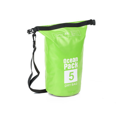 Decopatent Waterdichte Tas Ocean Pack 5L - Waterproof Dry Bag Sack - Schoudertas Droogtas 100% Waterdicht - Survival Outdoor Drybag Rugzak - Survival Bag plunjezak - Outdoor Tas - Reistas - Boottas - Zeiltas - Drybags 5 Liter - Kleur: GROEN - Decopatent®