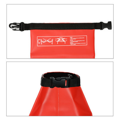 Decopatent Waterdichte Tas Ocean Pack 2L - Waterproof Dry Bag Sack - Droogtas 100% Waterdicht - Survival Outdoor Drybag Rugzak - Survival Bag plunjezak - Outdoor Tas - Reistas - Boottas - Zeiltas - Drybags 2 Liter - Kleur: ROOD - Decopatent®