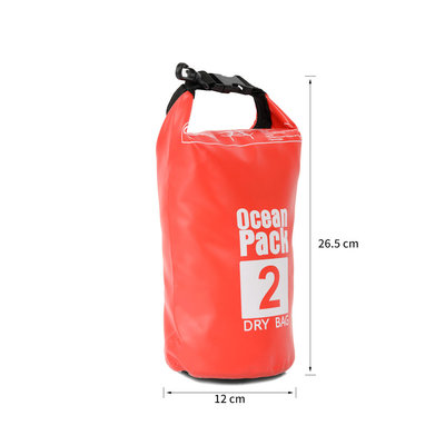 Decopatent Waterdichte Tas Ocean Pack 2L - Waterproof Dry Bag Sack - Droogtas 100% Waterdicht - Survival Outdoor Drybag Rugzak - Survival Bag plunjezak - Outdoor Tas - Reistas - Boottas - Zeiltas - Drybags 2 Liter - Kleur: ROOD - Decopatent®