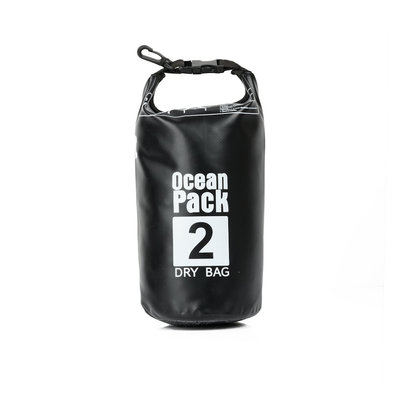 Decopatent Waterdichte Tas Ocean Pack 2L - Waterproof Dry Bag Sack - Droogtas 100% Waterdicht - Survival Outdoor Drybag Rugzak - Survival Bag plunjezak - Outdoor Tas - Reistas - Boottas - Zeiltas - Drybags 2 Liter - Kleur: ZWART - Decopatent®