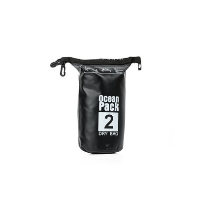 Decopatent Waterdichte Tas Ocean Pack 2L - Waterproof Dry Bag Sack - Droogtas 100% Waterdicht - Survival Outdoor Drybag Rugzak - Survival Bag plunjezak - Outdoor Tas - Reistas - Boottas - Zeiltas - Drybags 2 Liter - Kleur: ZWART - Decopatent®