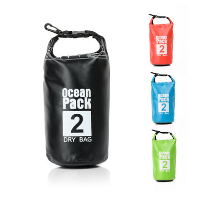 Decopatent Waterdichte Tas Ocean Pack 2L - Waterproof Dry Bag Sack - Droogtas 100% Waterdicht - Survival Outdoor Drybag Rugzak - Survival Bag plunjezak - Outdoor Tas - Reistas - Boottas - Zeiltas - Drybags 2 Liter - Kleur: ZWART - Decopatent®