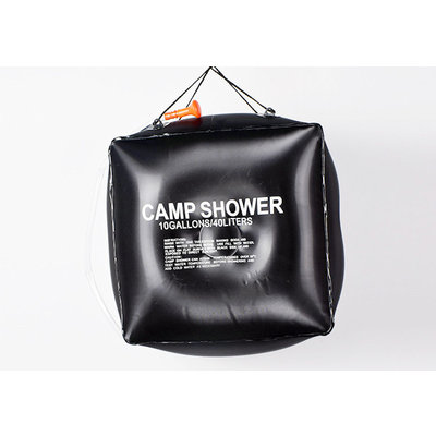 Decopatent Solar Tuindouche / Camping Douche met douchekop - Douchezak 40 liter met Douchekraan - Campingdouche voor warm water doormiddel van zonneenergie - Solar Buitendouche water zak - Geschikt voor Tuin / Kamperen / Camping / Festivals - Decopatent®