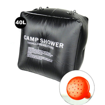 Decopatent Solar Tuindouche / Camping Douche met douchekop - Douchezak 40 liter met Douchekraan - Campingdouche voor warm water doormiddel van zonneenergie - Solar Buitendouche water zak - Geschikt voor Tuin / Kamperen / Camping / Festivals - Decopatent®