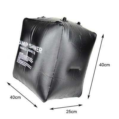 Decopatent Solar Tuindouche / Camping Douche met douchekop - Douchezak 40 liter met Douchekraan - Campingdouche voor warm water doormiddel van zonneenergie - Solar Buitendouche water zak - Geschikt voor Tuin / Kamperen / Camping / Festivals - Decopatent®