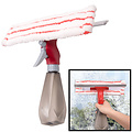 Decopatent Dubbelzijdige Raamwisser / Raamtrekker met Spray functie - Raam wisser / trekker voor glazen ramen of Douche - Window Cleaner - Ramen wassen en Zemen - Ruitenreiniger - Ramenwasser - Ramenwisser - Ramen wassen zonder strepen - Decopatent®