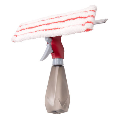 Decopatent Dubbelzijdige Raamwisser / Raamtrekker met Spray functie - Raam wisser / trekker voor glazen ramen of Douche - Window Cleaner - Ramen wassen en Zemen - Ruitenreiniger - Ramenwasser - Ramenwisser - Ramen wassen zonder strepen - Decopatent®