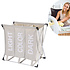 Decopatent Wassorteerder 3 Vakken voor Donkere / Lichte & Gekleurde was - 90 Liter - Opvouwbaar frame -Wasmand 3 Vakken - Badkamer Wassorteerder met 3 vakken - Waszak om was te sorteren op kleur - Kleur: BEIGE - Decopatent®