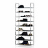 Decopatent Schoenenrek voor 27 paar schoenen - 9 etages - Organizer voor schoenen opbergen - Staand opbergrek schoenenrek - Schoenenkast - Opbergsysteem van metaal met kunststof verbindingen - Schoenenrek - Grijs - Decopatent®