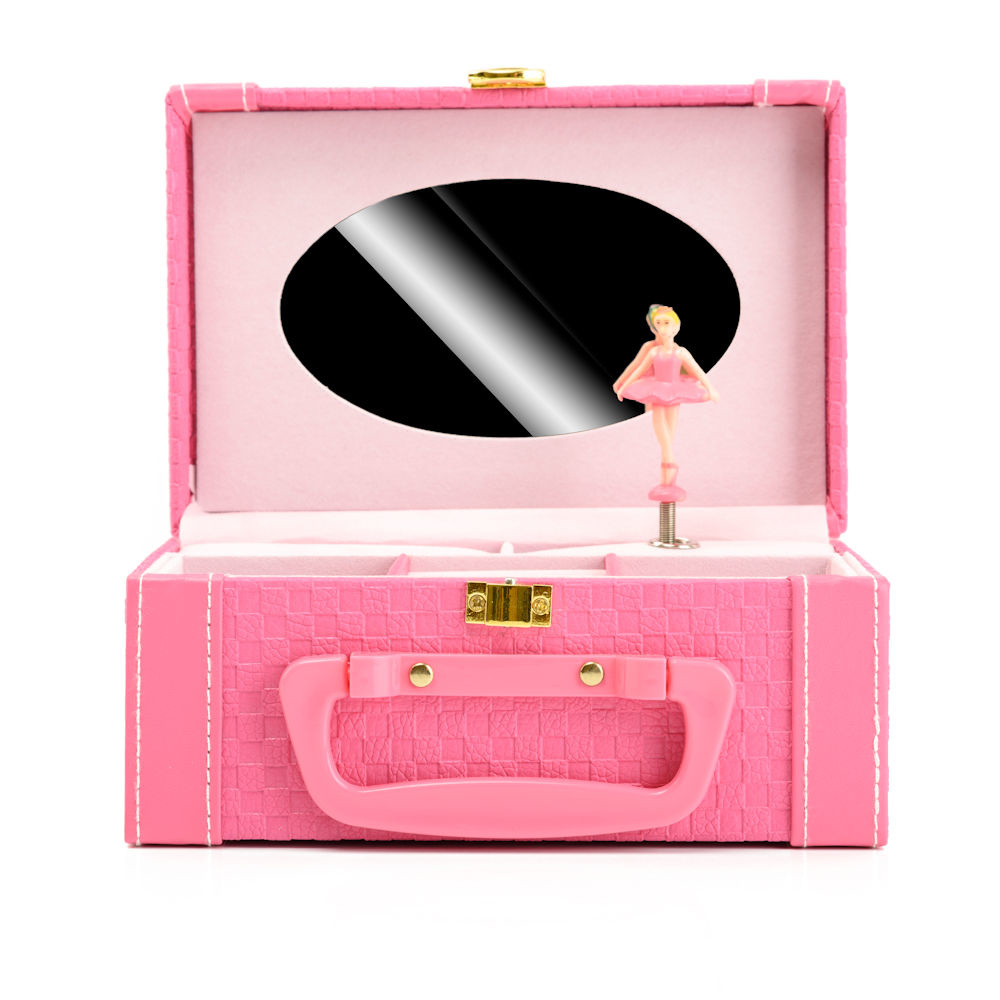 Vlando Muziekdoos, sieradenkistje voor meisjes, cadeaus voor kinderen 7-8 jaar, ballerina, sieradendoos van leer met canon melodie, afsluitbaar Vlando Muziekdoos, sieradenkistje voor meisjes, cadeaus voor kinderen 7-8 jaar, ballerina, sieradendoos van leer met canon melodie, afsluitbaar