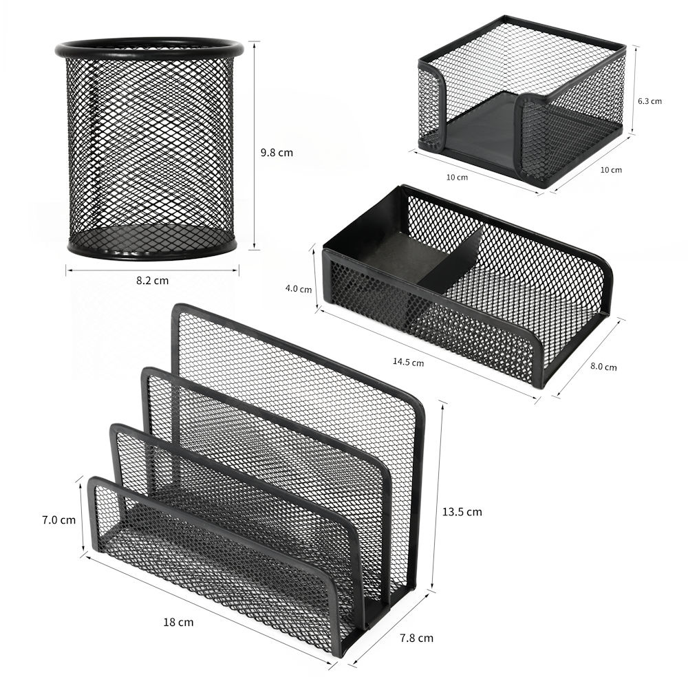 Decopatent® 4 Delige Bureau Organizer SET - Pennenbakje - Brievenbak