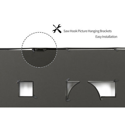 Decopatent XL Fotolijst collage voor 24 Foto's 15 x 10 & 10 x 15 Cm - Fotolijsten Collage foto formaat 12x 15x10 Cm & 12x 10x15 Cm - Fotogalerij fotocollage - Fotolijstje met 24 fotokaders - Fotokader - Afm: 86.5 x 58 Cm - WIT - Decopatent®