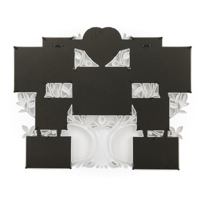 Decopatent Fotolijst collage voor 10 Foto's van verschillende maten - Fotolijsten Collage Geschikt voor foto formaat 10x10 / 15x10 / 13x13 / 10x10 / 20x15 Cm - Fotogalerij Collagelijst - Fotolijstje met 10 fotokaders - Fotokader - Family Tree - WIT - Decopatent®