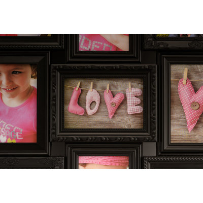 Decopatent XL Fotolijst collage voor 18 Foto's van 10 x 15 & 15 x 10 Cm - Fotolijsten Collage voor foto formaat 9x 10x15 Cm & 9x 15x10 Cm - Fotogalerij fotocollage - Fotolijstje met 18 fotokaders - Fotokader - Afm: 52.5 x 102.5 Cm - ZWART - Decopatent®