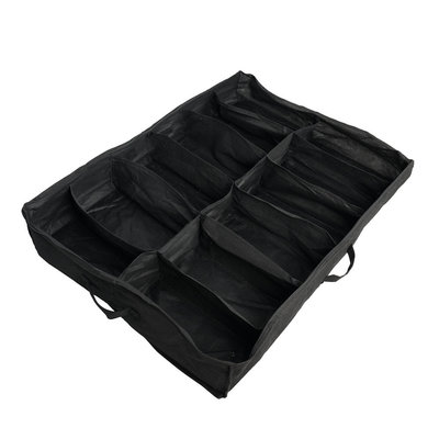 Decopatent Schoenen organizer opberg tas voor 12 Paar Schoenen - Schoenen opberg systeem - Schoenen opbergen onder bed of kast - Opbergbox - Schoenenopberger - Opberglade schoenen opbergsysteem - Schoenenzak met rits - Kleur: ZWART -  Decopatent®