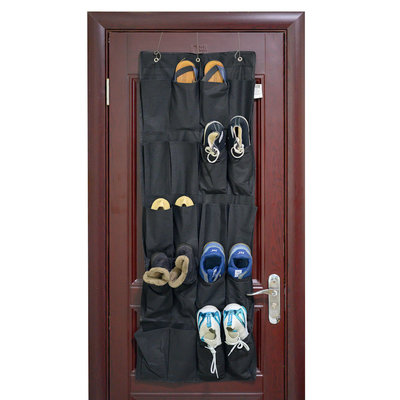 Decopatent Hangende Deur Schoenenzak voor 10 paar Schoenen - Opbergen van Schoenen aan Deur - Schoenenkast -  Schoenenzak - Schoenen oragnizer - Schoenenzak - Schoenen Opbergsysteem - Kleur: Zwart - Decopatent®