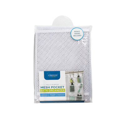 Decopatent Hangende Douche Organizer voor aan uw Douche Gordijn voorzien van 6 vakken - Ophangbaar Badrek / Douche rek - Hangend Badkamerrekje - Decopatent®