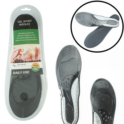 Decopatent Comfortabele Gel SPORT Daily Use Inlegzooltjes voor Indoor & Outdoor Sport - Inlegzooltjes voor tijdens het Sporten - Sport schoenen zooltjes / Inlegzolen - Sport Inlegzool geschikt voor Maat: 41 tm 45 - Heren / Dames - Decopatent®