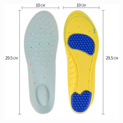 Decopatent Comfortabele Gel/Foam SPORT Inlegzooltjes voor Indoor & Outdoor Sport - Schokdempend - Inlegzooltjes voor tijdens het Sporten - Sport schoenen zooltjes / Inlegzolen - Sport Inlegzool Maat: 41 tm 43 - Heren / Dames - Decopatent®