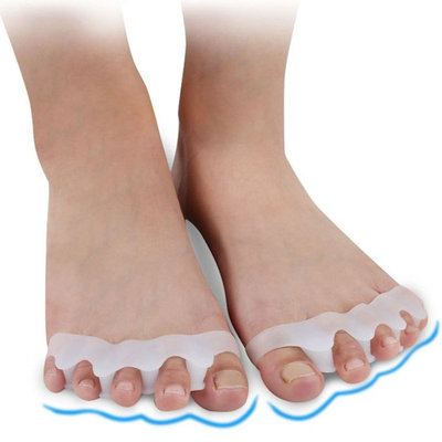 Decopatent Foot Care Teenspreider / Teencorrector voor uw Tenen - Grote teenspreider - Hallux valgus - Tenencorrector - Teen ondersteuner - Tenenspreiders - Siliconen Tenen Corrector - Correctors - Hamertenen - One Size - Decopatent®