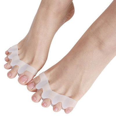 Decopatent Foot Care Teenspreider / Teencorrector voor uw Tenen - Grote teenspreider - Hallux valgus - Tenencorrector - Teen ondersteuner - Tenenspreiders - Siliconen Tenen Corrector - Correctors - Hamertenen - One Size - Decopatent®