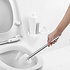 Decopatent WC borstel met houder hangend met Legplankje - Toiletborstel in houder met plakstrip - Toiletborstelhouder voor aan de wand - Hygiënische WC borstel vrijstaand - toiletset - Toilet / WC borstel en houder - WIT - Decopatent®