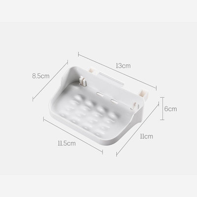 Decopatent Zelfklevende Hangende zeephouder voor 1 stuks Zeep - Voor Douche / Badkamer / Keuken / Toilet - Zeepbakje met zuignap - Zeepschaal hangend - Zeephouder Douche - Zeep houder Muur / Wand Montage - Decopatent®