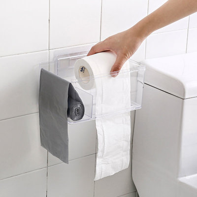 Decopatent Hangende Toiletrolhouder / Tissuehouder met Leg plankje en GSM sleuf - Voor Wc Rollen wc papier - Tissue's -Toiletrolhouder Toiletpapier houder – Wc papier houder Hangend – Wc Rolhouder & Toilet papier rol houder - Decopatent®