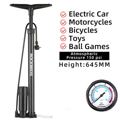 Decopatent High Pressure PRO Fietspomp 150 Psi met drukmeter en Slang - Fietspomp Voor Ventielen - Bike Pump - Staande Voet Pomp - Fiets Luchtpomp met Manometer - Fietspompen voor Racefiets, Fiets, Mtb etc - Decopatent®