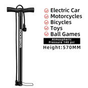 Decopatent High Pressure PRO Fietspomp 140 Psi met Slang - AV & FV Ventiel - Fietspomp Voor Ventielen - Bike Pump - Staande Voet Pomp - Fiets Luchtpomp - Fietspompen voor Racefiets, Fiets, Mtb etc - Decopatent®