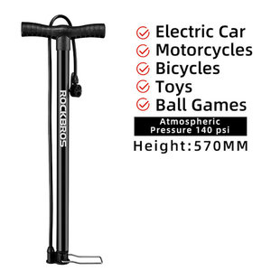 Decopatent High Pressure PRO Fietspomp 140 Psi met Slang - AV & FV Ventiel - Fietspomp Voor Ventielen - Bike Pump - Staande Voet Pomp - Fiets Luchtpomp - Fietspompen voor Racefiets, Fiets, Mtb etc - Decopatent®