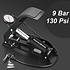 Decopatent PRO Luxe Voetpomp - Voetpomp met Enkele Cilinder en Manometer - Voet pomp met drukmeter voor het opblazen van Auto Autobanden / Fietsenbanden / Motor band / Voetballen / Luchtbed - Fietspomp - 9 bar/130 Psi - Decopatent®