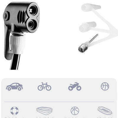 Decopatent PRO Luxe Voetpomp - Voetpomp met Enkele Cilinder en Manometer - Voet pomp met drukmeter voor het opblazen van Auto Autobanden / Fietsenbanden / Motor band / Voetballen / Luchtbed - Fietspomp - 9 bar/130 Psi - Decopatent®