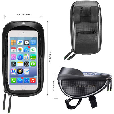 Decopatent PRO Waterdichte fiets stuurtas met Telefoonhouder en opbergvak - Fiets stuur smartphone tas - Telefoonhouder Fiets Waterdicht - Mobielhouder fiets - Fietstas telefoon - iPhone X/7/ 8 - Samsung Galaxy S10 etc. - Universeel tot 6.5 inch - Decopatent®