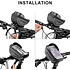 Decopatent PRO Waterdichte fiets stuurtas met Telefoonhouder en opbergvak - Fiets stuur smartphone tas - Telefoonhouder Fiets Waterdicht - Mobielhouder fiets - Fietstas telefoon - iPhone X/7/ 8 - Samsung Galaxy S10 etc. - Universeel tot 6.5 inch - Decopatent®