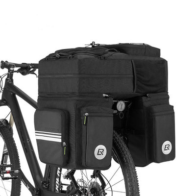 Decopatent Multifunctionele 3-in-1 Fiets bagagetassen met Regenafdekking - 48L Fietstassen voor Fietsbepakking op bagagedrager - Dubbele Fietstassen - Fietstas Rugzak - Bagagedragertas - Bagagedrager tassen voor Fiets vakantie - Fiets bepakking - Decopatent®