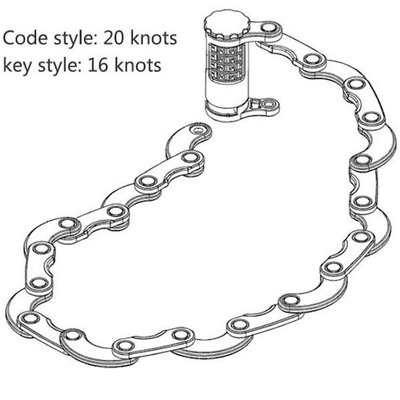 Decopatent Opvouwbaar Fiets Vouwslot met Cijferslot & Fiets Houder - Vierkant Vouwslot Fiets - Fietsslot cijferslot - Kubus Kettingslot - Cube Slot - Anti-diefstal Fietsslot Ketting - Veilig vouw cijferslot montage op zaldelpen - Bike Bicycle Lock - Decopatent®