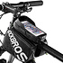 Decopatent PRO Fiets frametas met Telefoonhouder - Waterbestendige Dubbele Fietstassen afneembare Touchscreen telefoon houder - Frametas Racefiets/Fiets/Koersfiets/Mountainbike/MTB fietsen - Regenbestendige Fiets Frametas - 5.8 Inch Gsm's - Zwart - Decopatent®